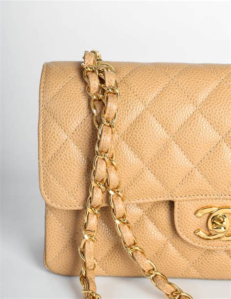 chanel caviar beige medium|Chanel Classic Double Flap Quilted Caviar Medium .